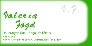 valeria fogd business card